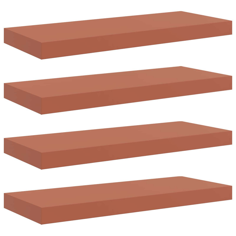 Półka ścienna z przechowywaniem 4 pcs Czerwony 60 x 23 x 4 cm