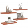 Półka ścienna z przechowywaniem 4 pcs Czerwony 60 x 23 x 4 cm