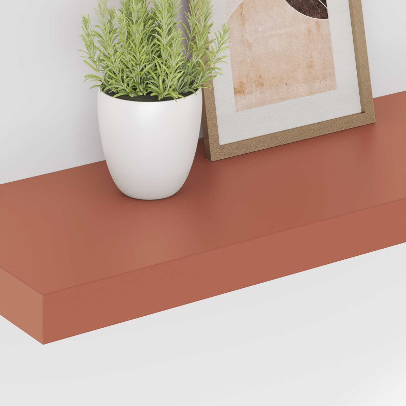 Półka ścienna z przechowywaniem 4 pcs Czerwony 60 x 23 x 4 cm