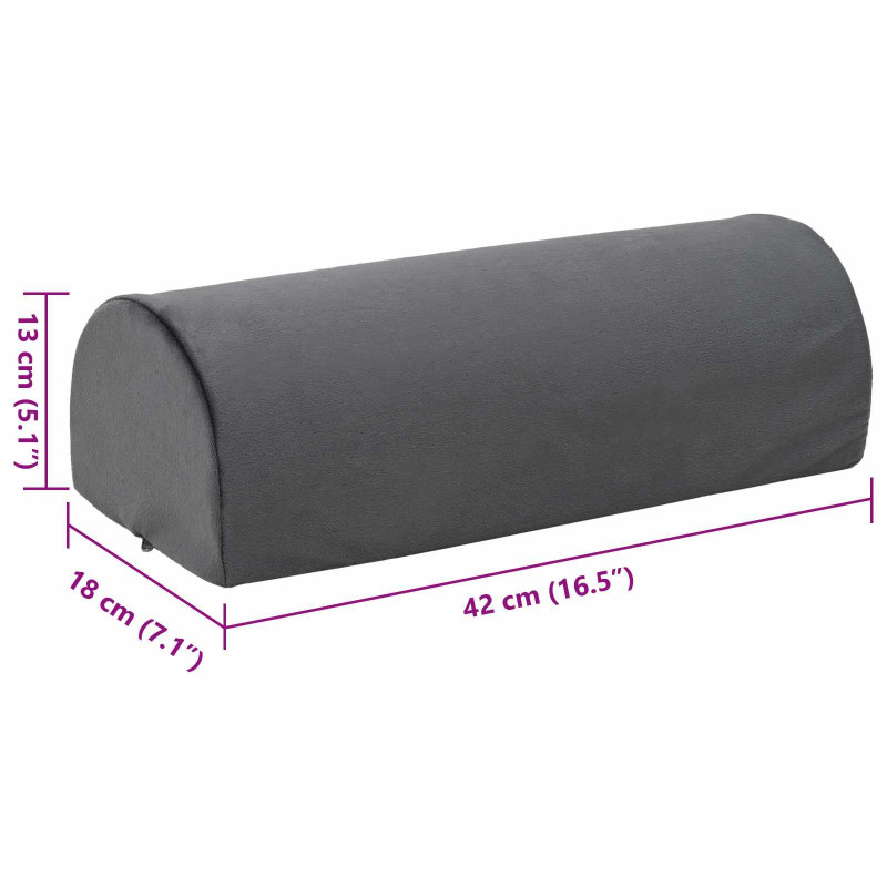 Poduszka na podnóżek Gładki Szary 42 x 18 x 13 cm Pianka PU