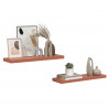 Półka ścienna z przechowywaniem 2 pcs Czerwony 80 x 23,5 x 4 cm