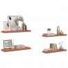 Półka ścienna z przechowywaniem 4 pcs Czerwony 80 x 23,5 x 4 cm