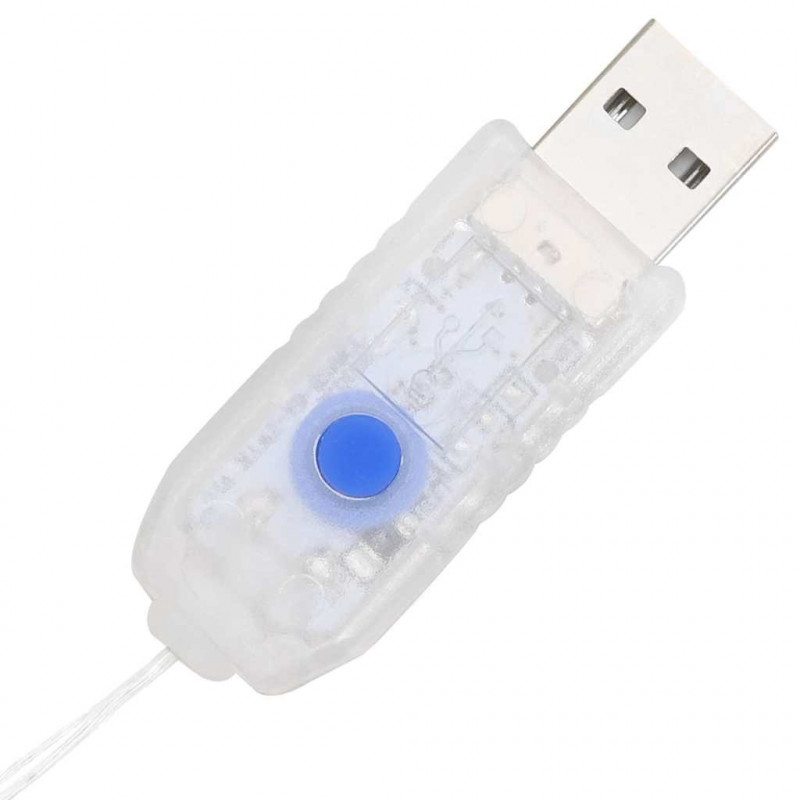 Wianek z 60 diodami LED Ciepła biel 76 x 76 x 8 cm PET