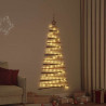 Choinka z 80 diodami LED Naturalny 150 cm jesion lite drewno