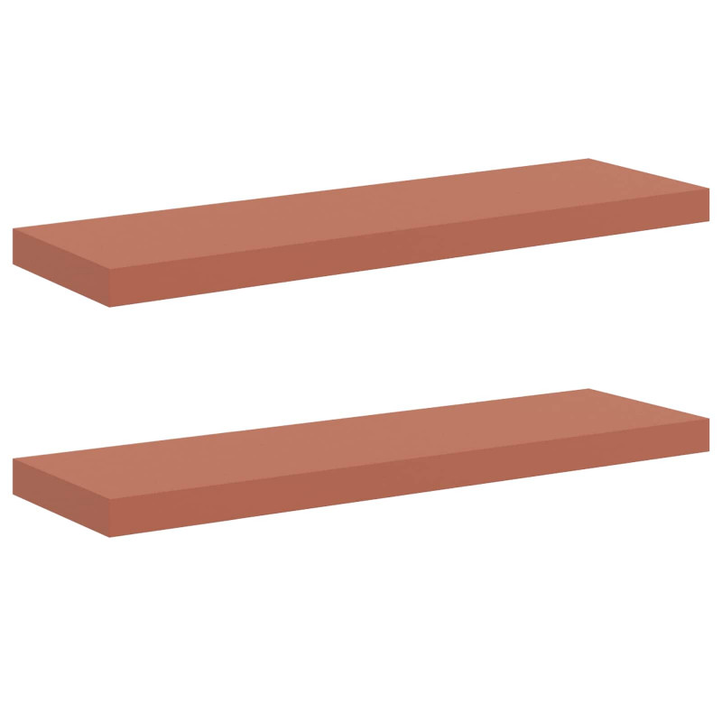 Półka ścienna z przechowywaniem 2 pcs Czerwony 90 x 23,5 x 4 cm