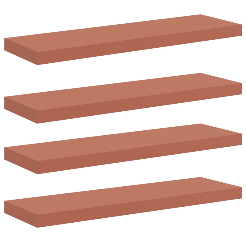 Półka ścienna z przechowywaniem 4 pcs Czerwony 90 x 23,5 x 4 cm