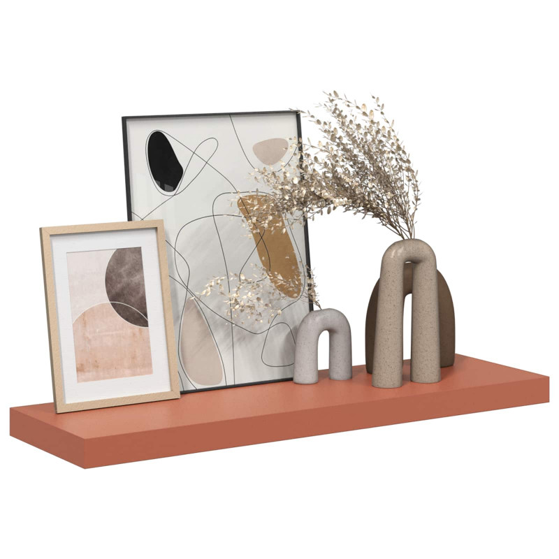 Półka ścienna z przechowywaniem 4 pcs Czerwony 90 x 23,5 x 4 cm