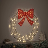 Wianek z 80 diodami LED Ciepła biel 90 x 90 x 9 cm rattan