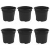 Okrągła doniczka na kwiaty 6 pcs Czarny Ø 12,5 x 10 cm
