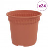Okrągła doniczka na kwiaty 24 pcs Czerwony ceglasty