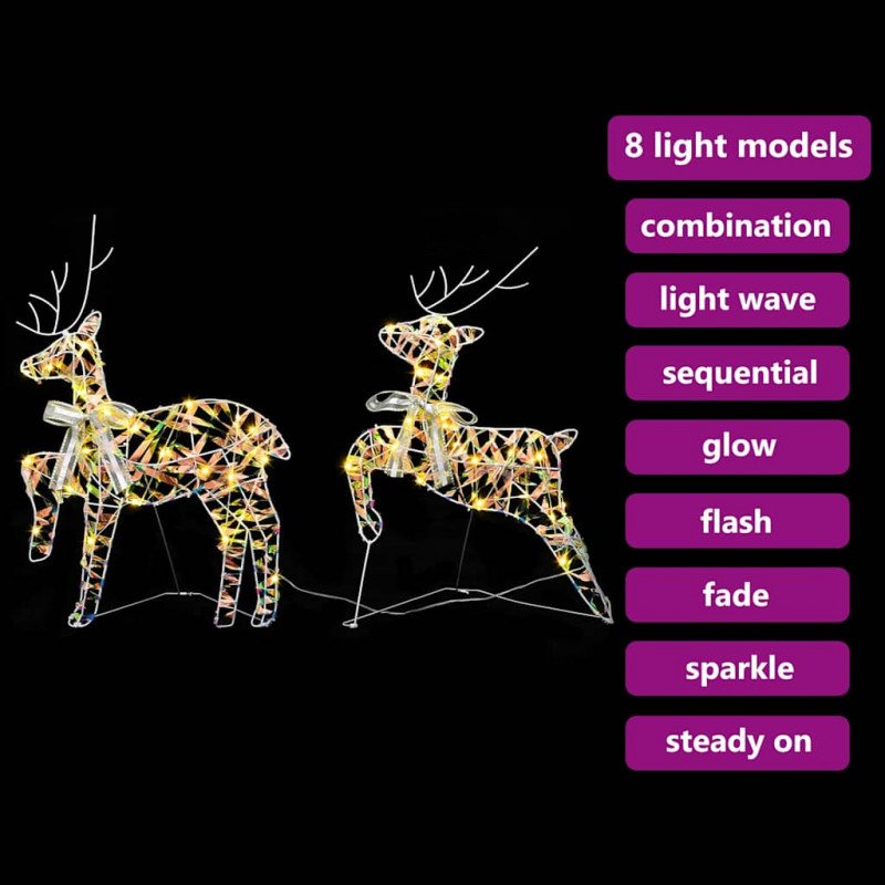 LED Renifery z 40 diodami LED 2 pcs Ciepła biel PET