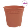 Okrągła doniczka na kwiaty 24 pcs Czerwony ceglasty