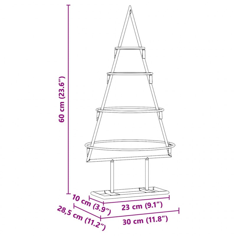 Metalowa choinka świąteczna złoty 60 cm Stal Malowana Proszkowo