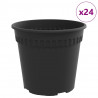 Okrągła doniczka na kwiaty 24 pcs Czarny Ø 17 x 14 cm