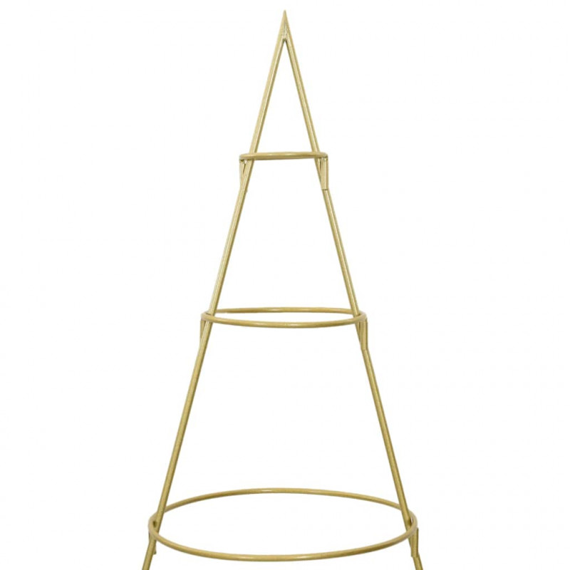 Metalowa choinka świąteczna z podstawą złoty 180 cm