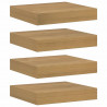 Półka ścienna z przechowywaniem 4 pcs Brązowy 23 x 23,5 x 4 cm