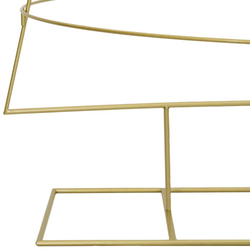 Metalowa choinka świąteczna z podstawą złoty 209 cm