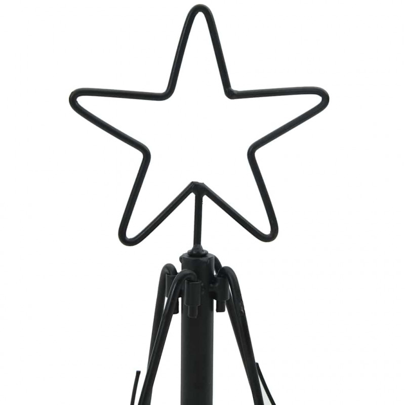 Choinka Stożkowa Świąteczna z podstawą Czarny 60 cm Stal