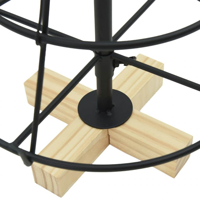 Choinka Stożkowa Świąteczna z podstawą Czarny 60 cm Stal