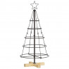 Choinka Stożkowa Świąteczna z podstawą Czarny 90 cm Stal