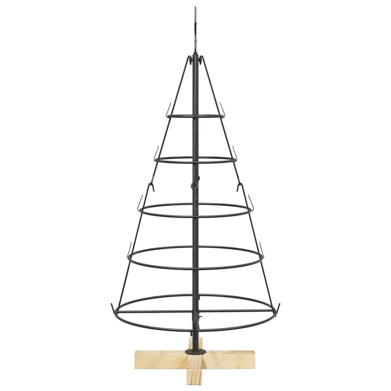 Choinka Stożkowa Świąteczna z podstawą Czarny 90 cm Stal