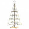Choinka Stożkowa Świąteczna z podstawą Czarny 126 cm Stal