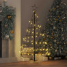 Choinka Stożkowa Świąteczna z podstawą Czarny 126 cm Stal
