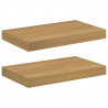 Półka ścienna z przechowywaniem 2 pcs Brązowy 40 x 23,5 x 4 cm