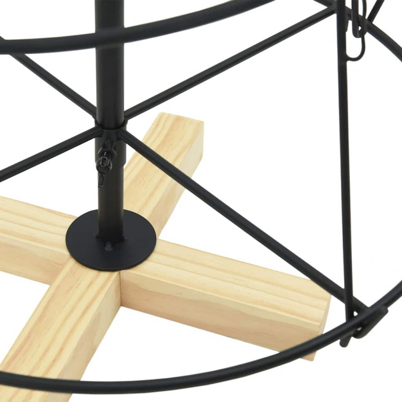 Choinka Stożkowa Świąteczna z podstawą Czarny 126 cm Stal
