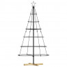Choinka Stożkowa Świąteczna z podstawą Czarny 154 cm Stal