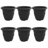 Okrągła doniczka na kwiaty 6 pcs Czarny Ø 26 x 21.5 cm