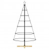 Choinka Stożkowa Świąteczna z podstawą Czarny 154 cm Stal
