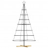 Choinka Stożkowa Świąteczna z podstawą Czarny 180,5 cm Stal