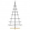 Choinka Stożkowa Świąteczna z podstawą Czarny 180,5 cm Stal
