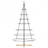 Choinka Stożkowa Świąteczna z podstawą Czarny 180,5 cm Stal