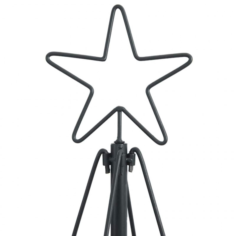 Choinka Stożkowa Świąteczna z podstawą Czarny 180,5 cm Stal