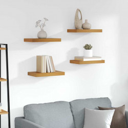 Półka ścienna z przechowywaniem 4 pcs Brązowy 40 x 23,5 x 4 cm
