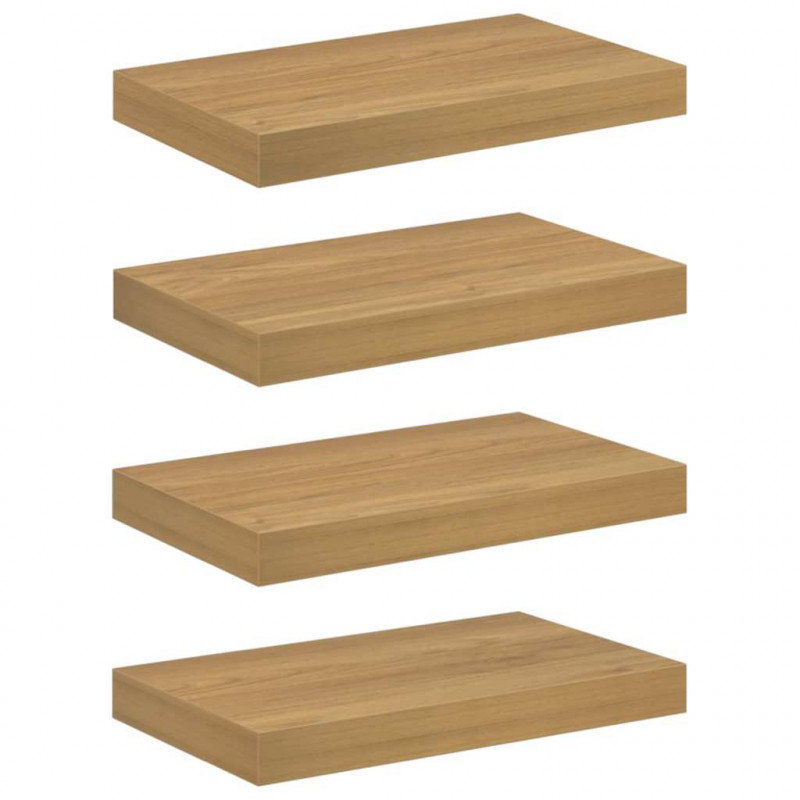 Półka ścienna z przechowywaniem 4 pcs Brązowy 40 x 23,5 x 4 cm