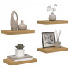 Półka ścienna z przechowywaniem 4 pcs Brązowy 40 x 23,5 x 4 cm