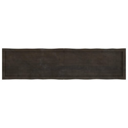 Blat ciemnobrązowy 160x40x(2-6) cm drewno z naturalną krawędzią