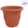 Okrągła doniczka na kwiaty 24 pcs Czerwony ceglasty