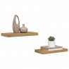 Półka ścienna Montowane na ścianie 2 pcs Brązowy 50 x 23 x 4 cm