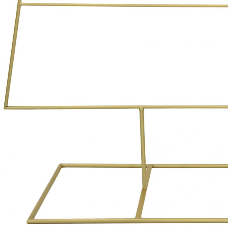 Metalowa choinka świąteczna z podstawą złoty 211 cm