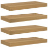 Półka ścienna Montowane na ścianie 4 pcs Brązowy 50 x 23 x 4 cm