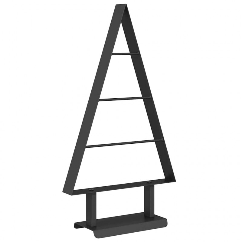 Metalowa choinka świąteczna z podstawą Czarny 60 cm Stal