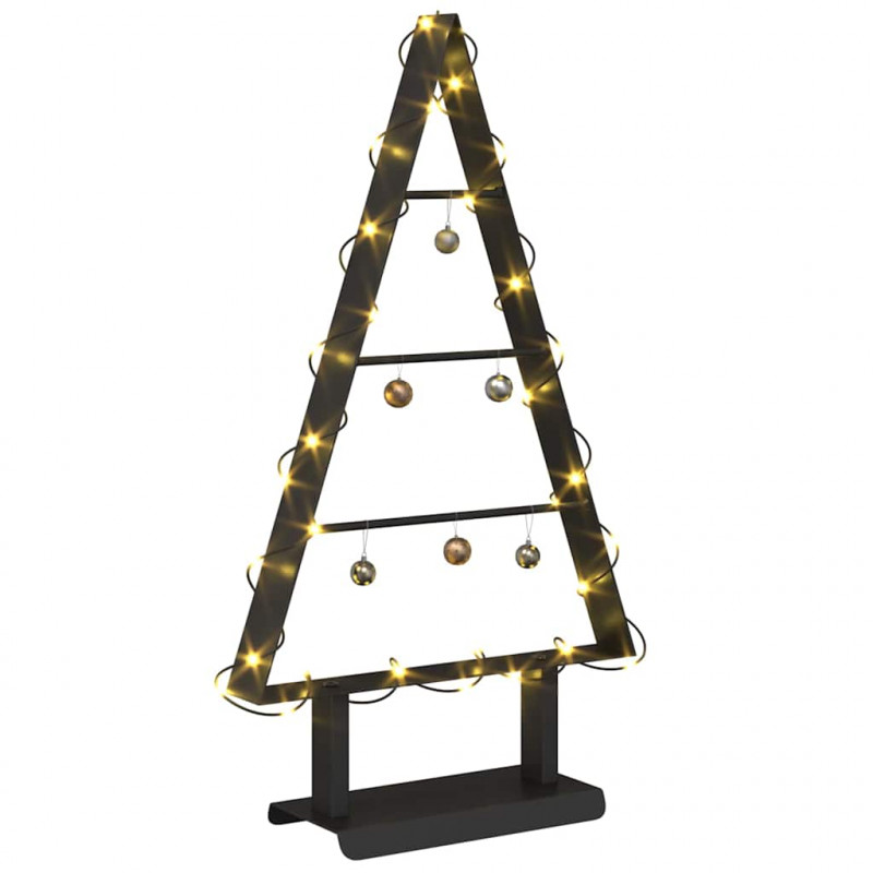 Metalowa choinka świąteczna z podstawą Czarny 60 cm Stal
