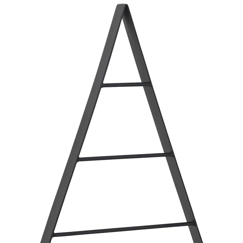Metalowa choinka świąteczna z podstawą Czarny 60 cm Stal