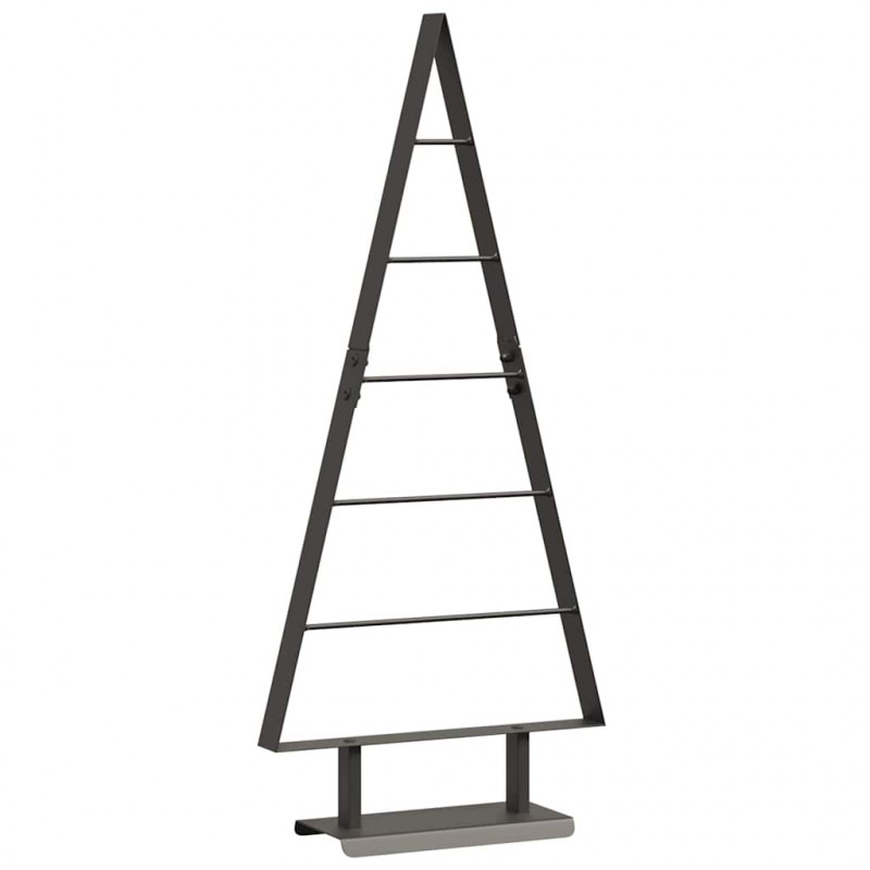 Metalowa choinka świąteczna z podstawą Czarny 90 cm Stal