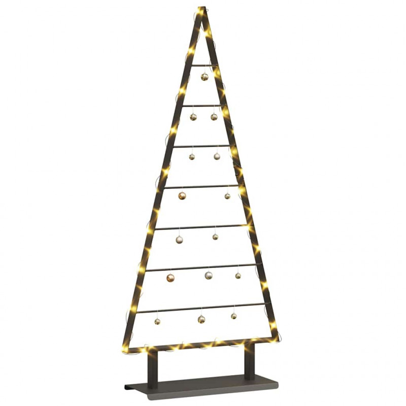 Metalowa choinka świąteczna z podstawą Czarny 125,5 cm Stal