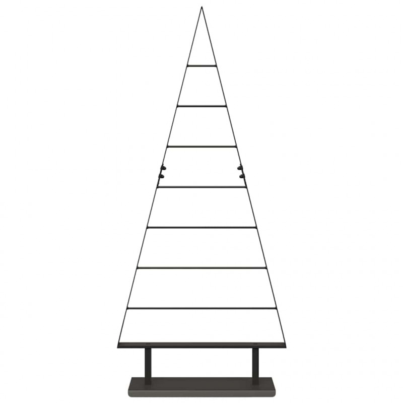 Metalowa choinka świąteczna z podstawą Czarny 125,5 cm Stal